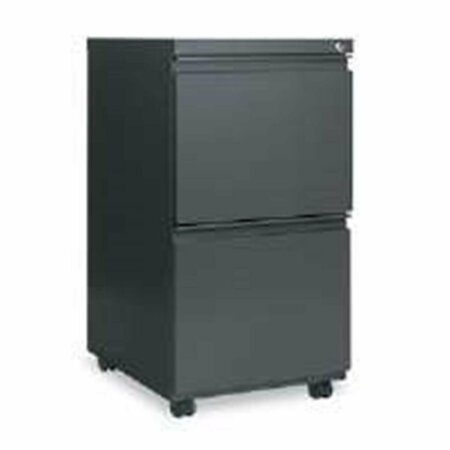 FINE-LINE ALEPB542819CH Two Drawer Mobile Pedestal File With Full Length Pull Charcoal FI3235762